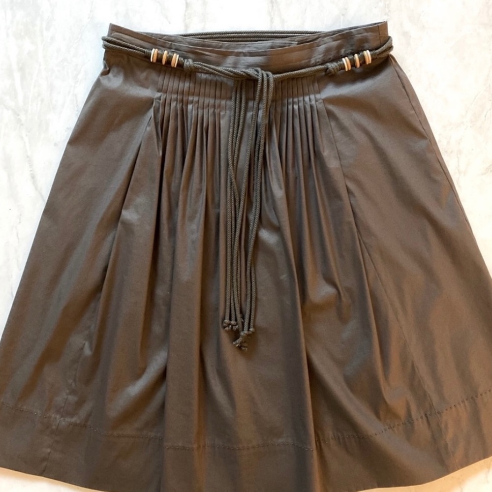 Gorgeous Taupe Ellie Tahari Pleated A-line Skirt